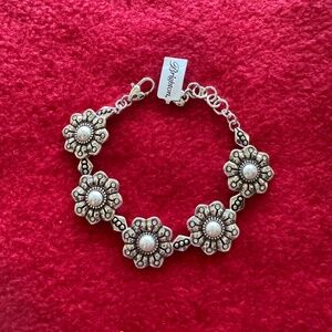 COPY - Brighton GRETA Pearl Flower Silver Bracelet